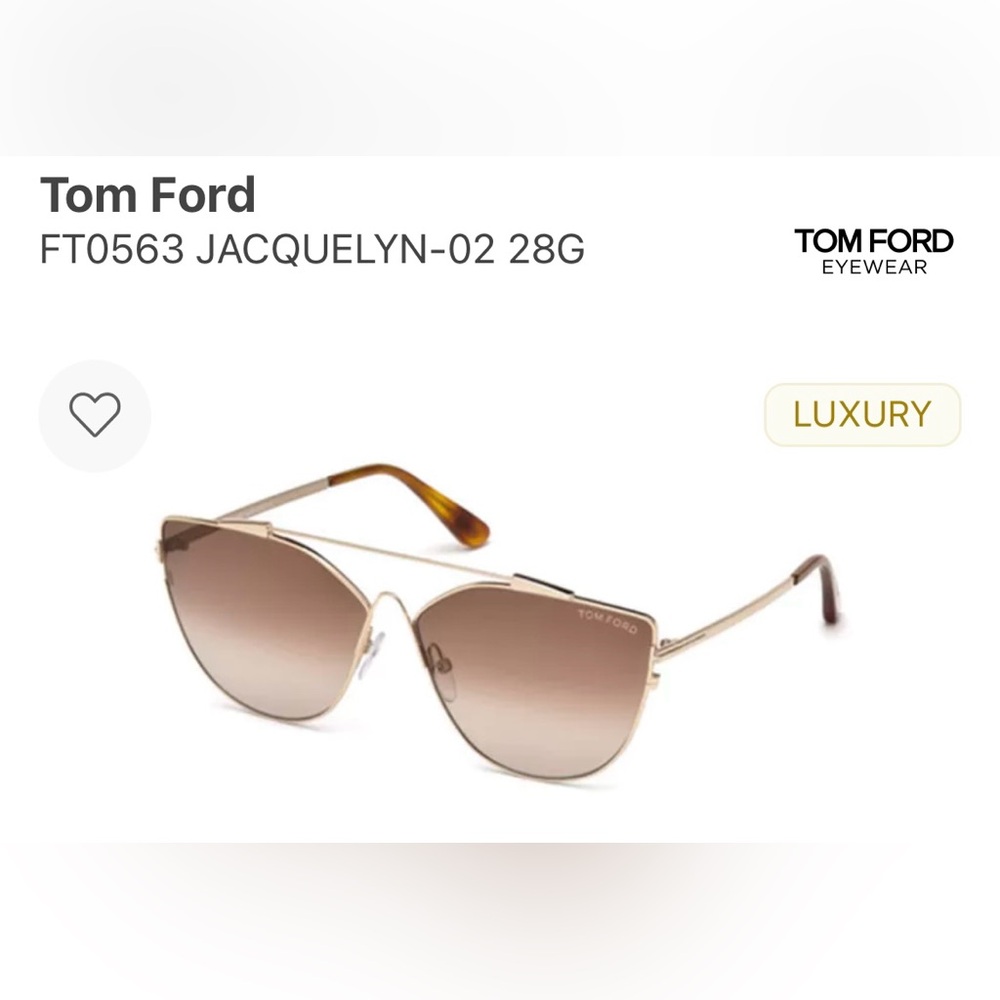 Tom Ford Gradient Brown Lens Gold Frame Sunglasses - FT0563 JACQUELYN-02